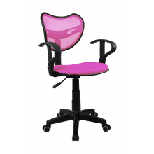 Fotel biurowy wentylowany obrotowy Model: PS89 Kolor: Różowy