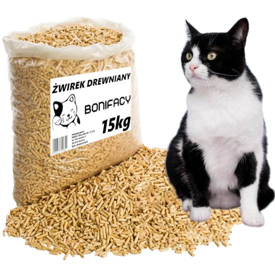 ŻWIREK DREWNIANY NIEZBRYLAJĄCY BONIFACY DLA KRÓLIKÓW CHOMIKÓW KOTÓW 15kg