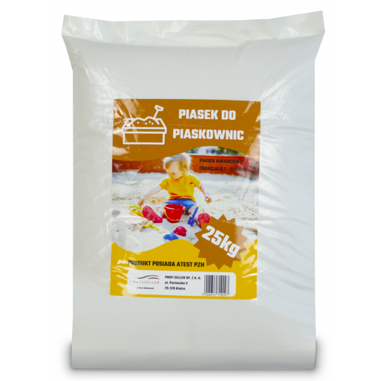 PIASEK DO PIASKOWNIC DELIKATNY KWARCOWY ATEST PZH